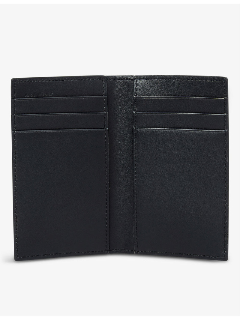 Smythson Panama six-card slot folded leather card holder outlook