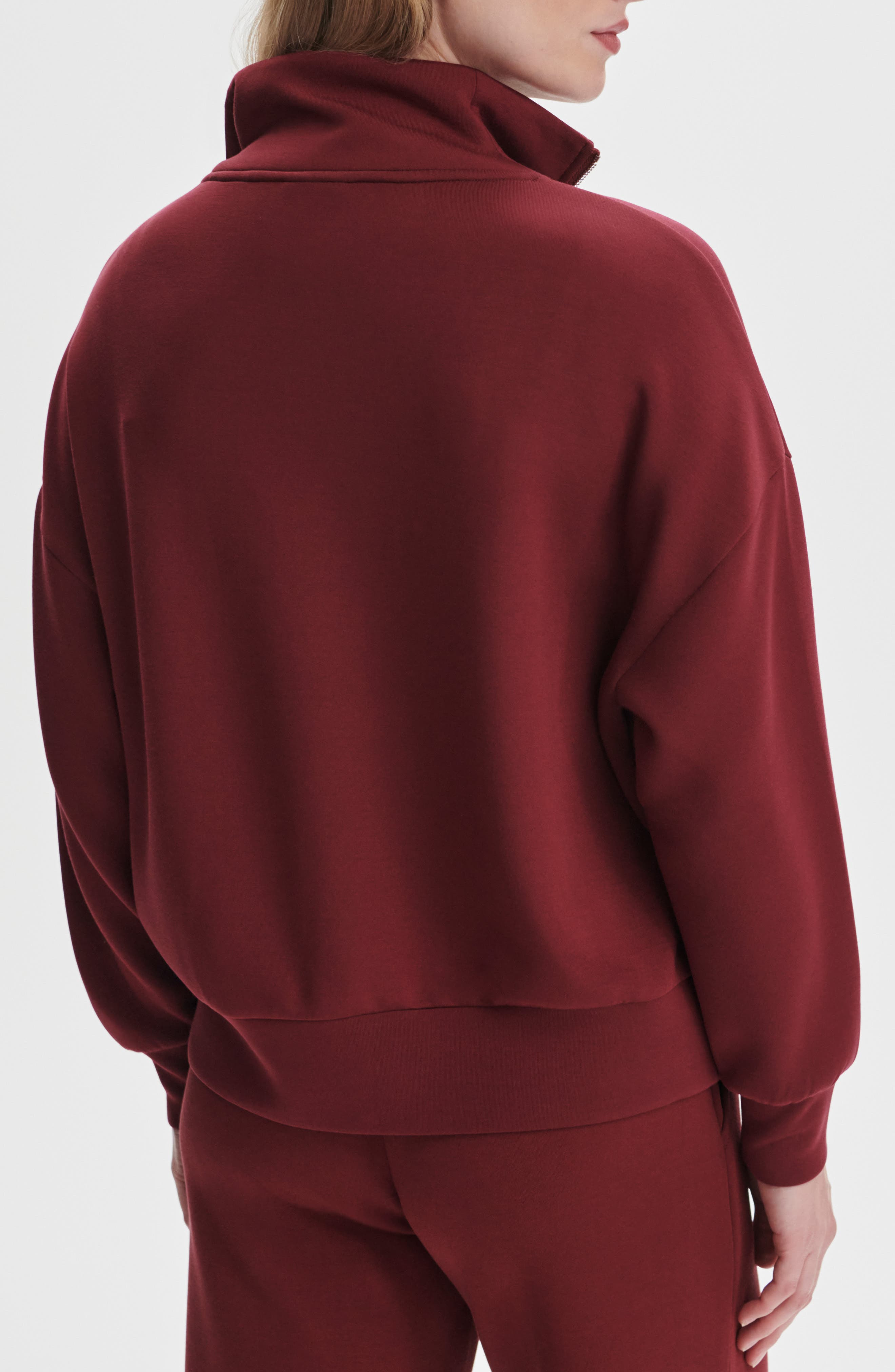 Varley Hawley Half-Zip Sweatshirt in New Maroon at Nordstrom - 2