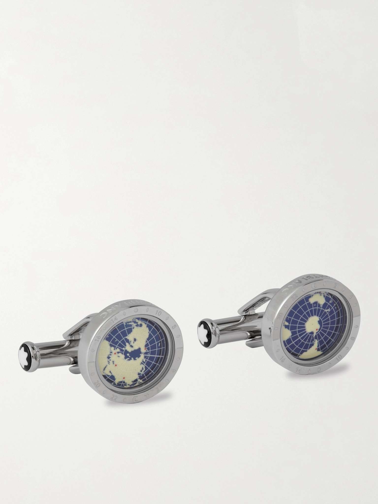 1858 Geosphere Enamel and Stainless Steel Cufflinks - 1