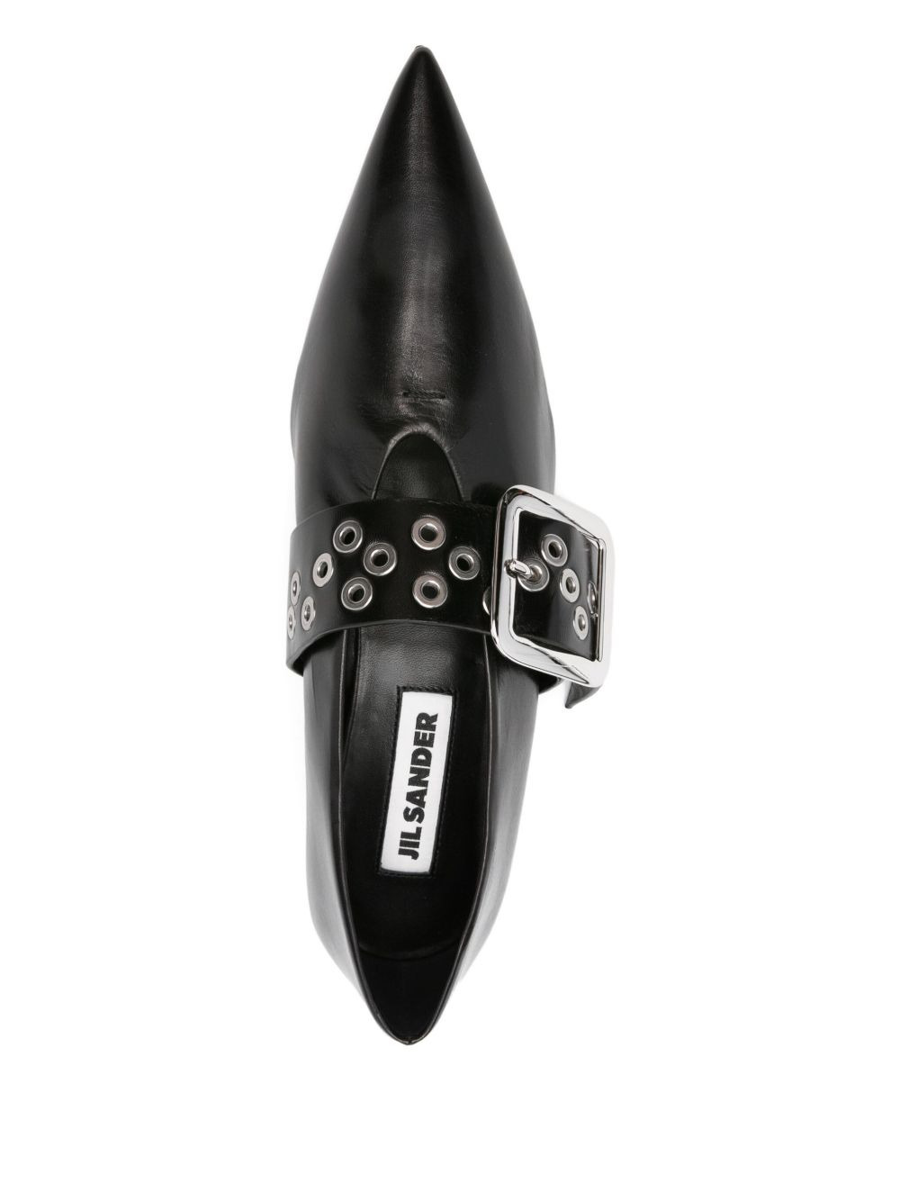 pointed-toe buckle ballet flats - 4