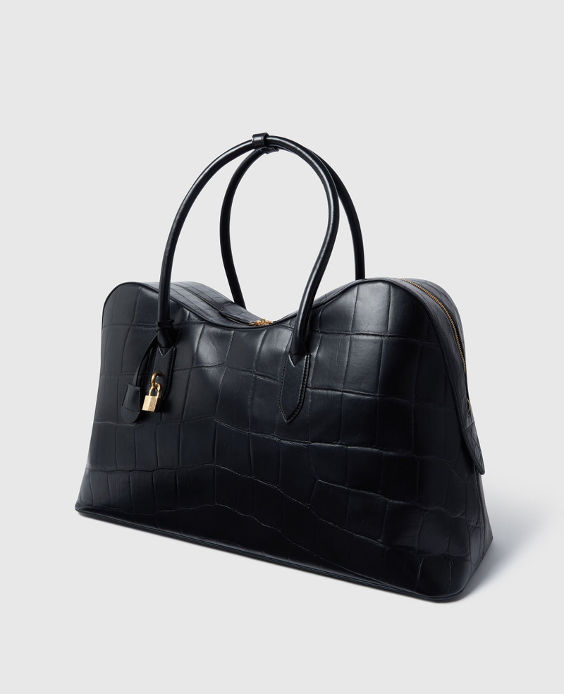 Ryder Crocodile-Embossed Weekender Bag 3