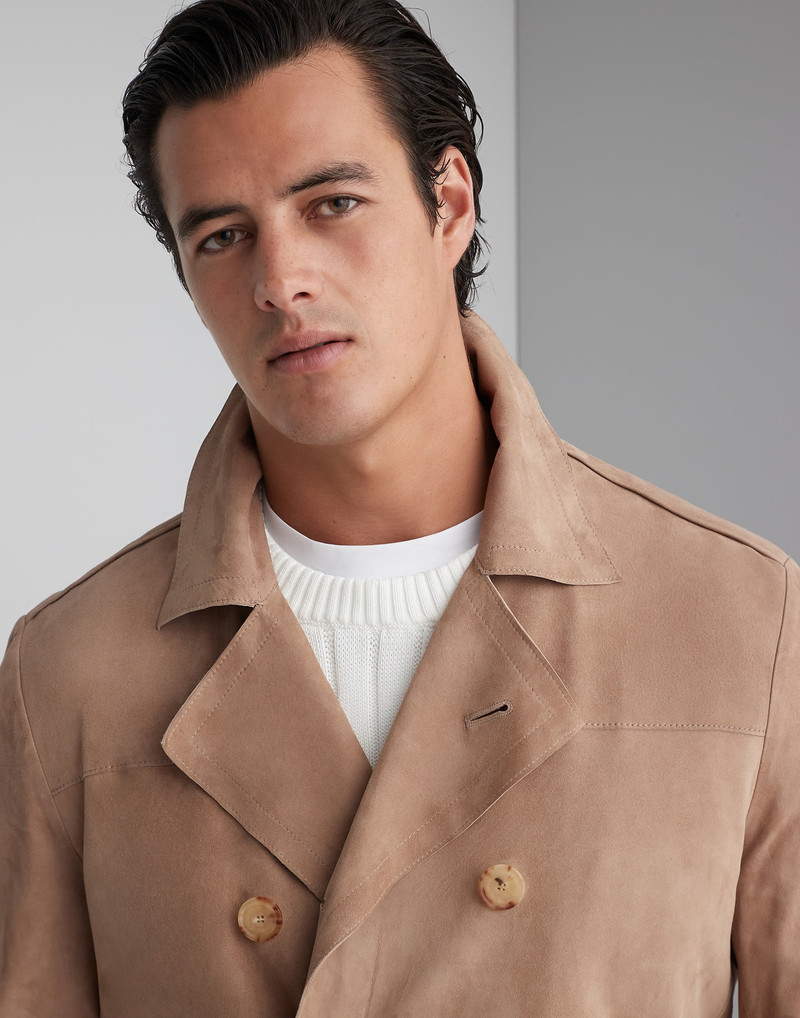 Suede trench coat 3