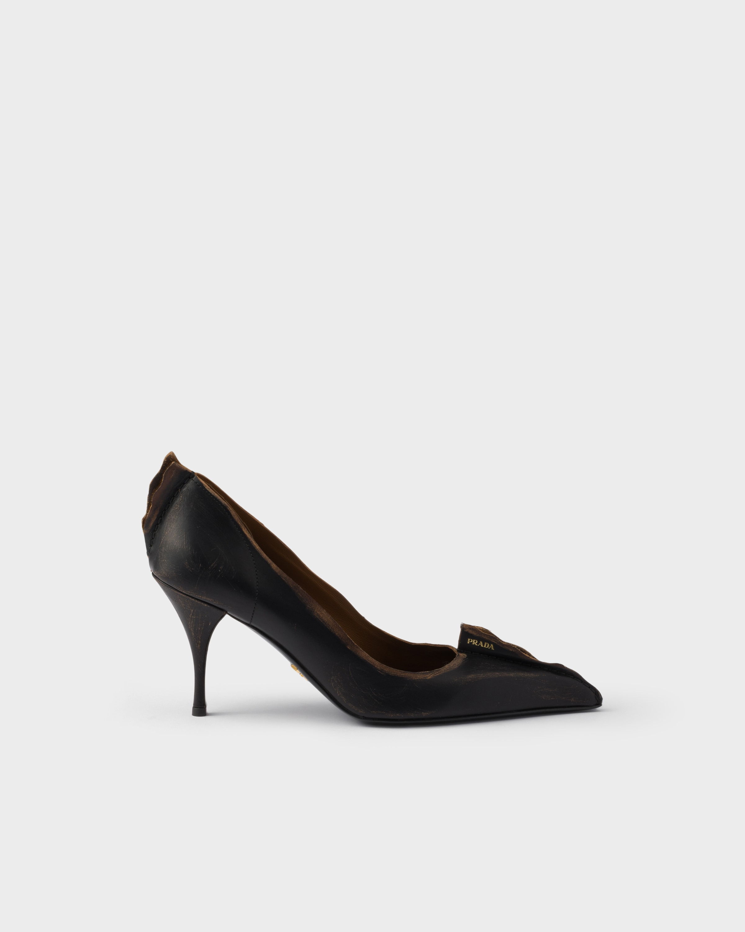 Antiqued leather pumps - 2