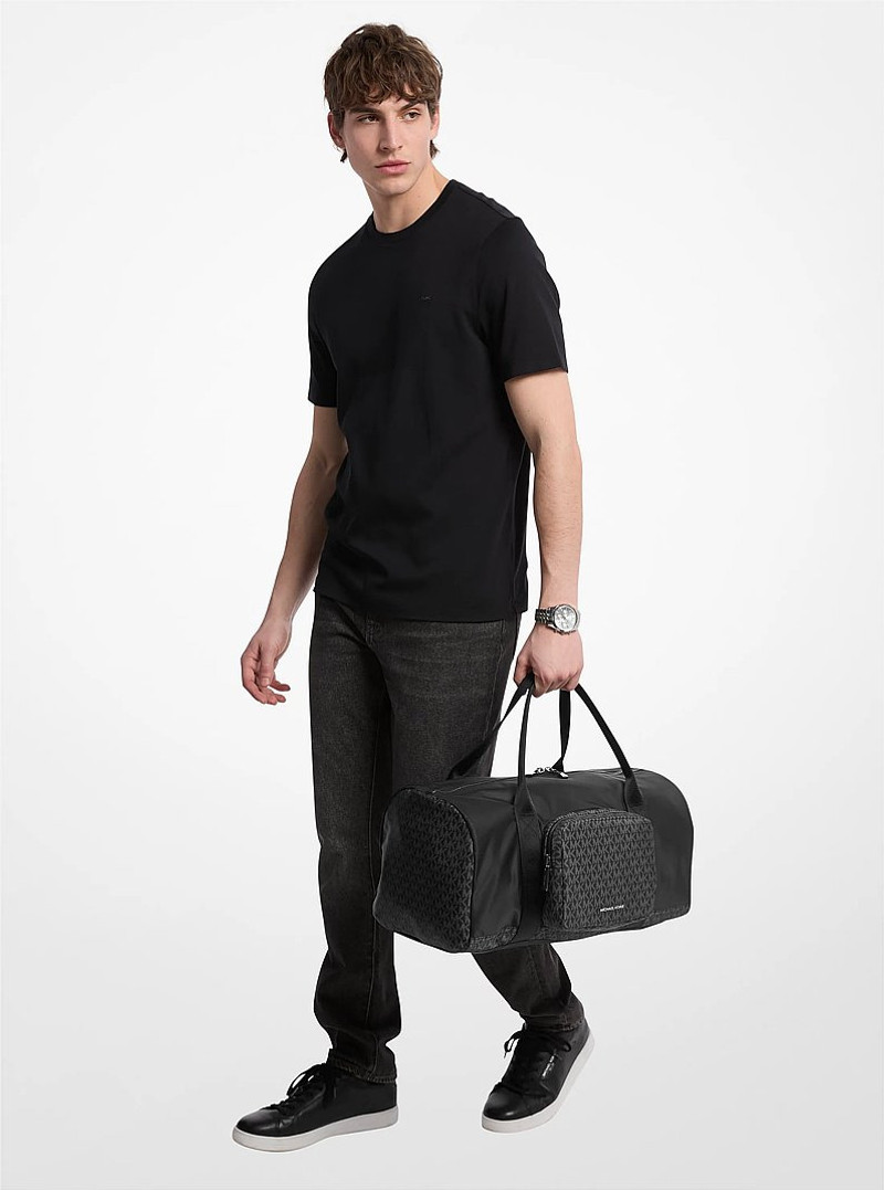 Tanner Nylon and Printed Signature Logo Weekender Bag 3