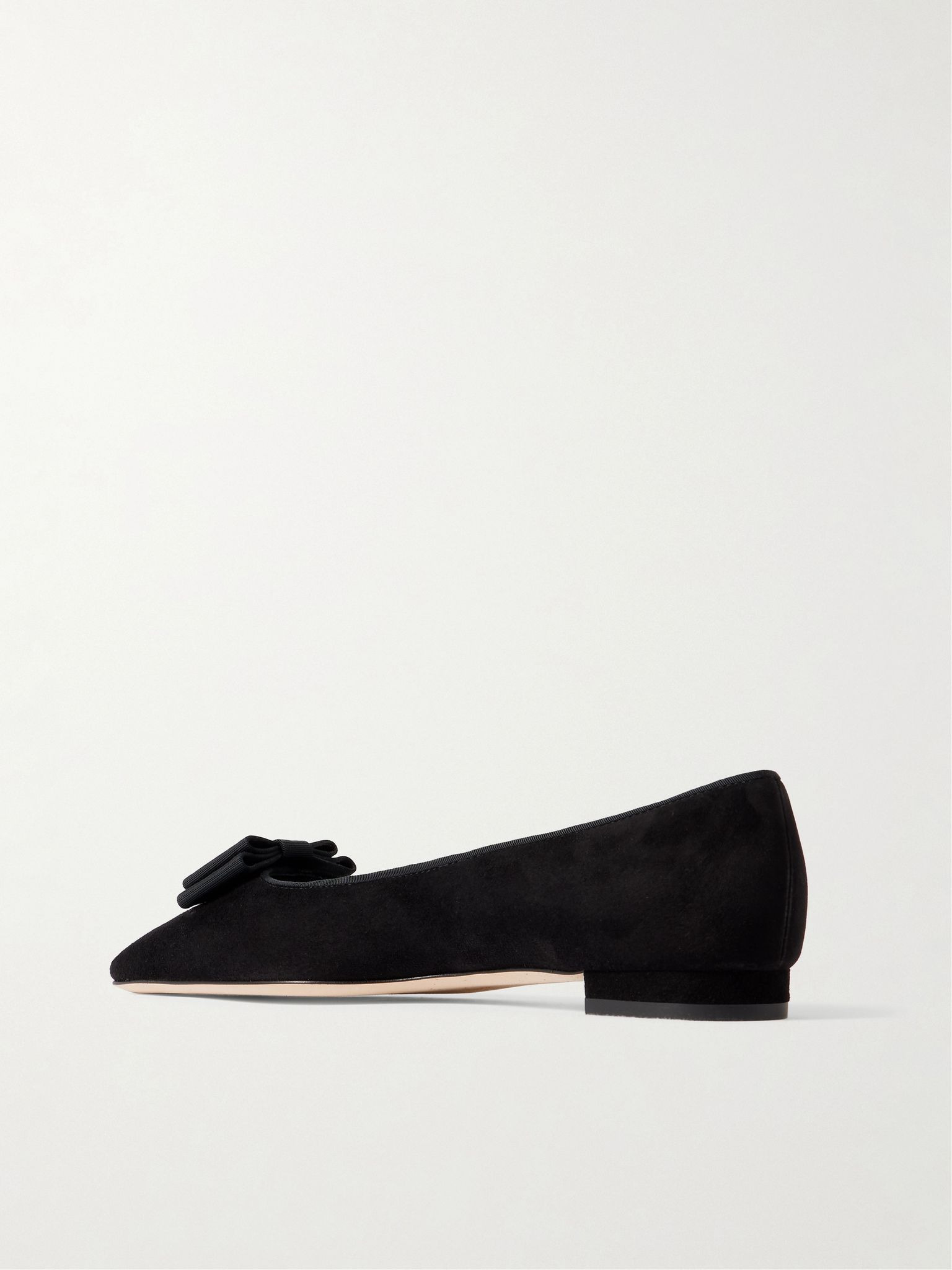 Reador 10 bow-detailed suede point-toe flats Black - 3