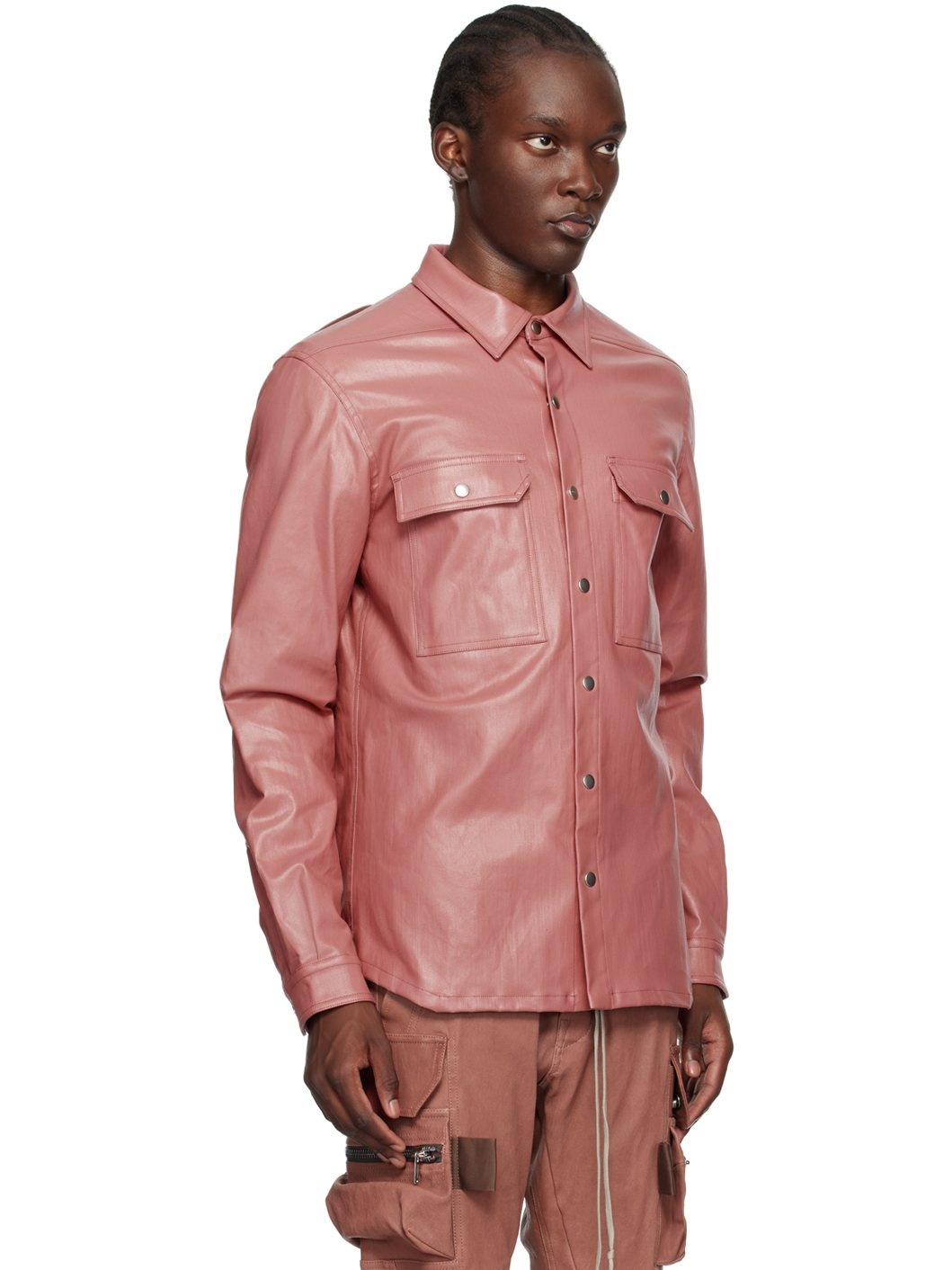 Pink Porterville Coated Denim Shirt - 2