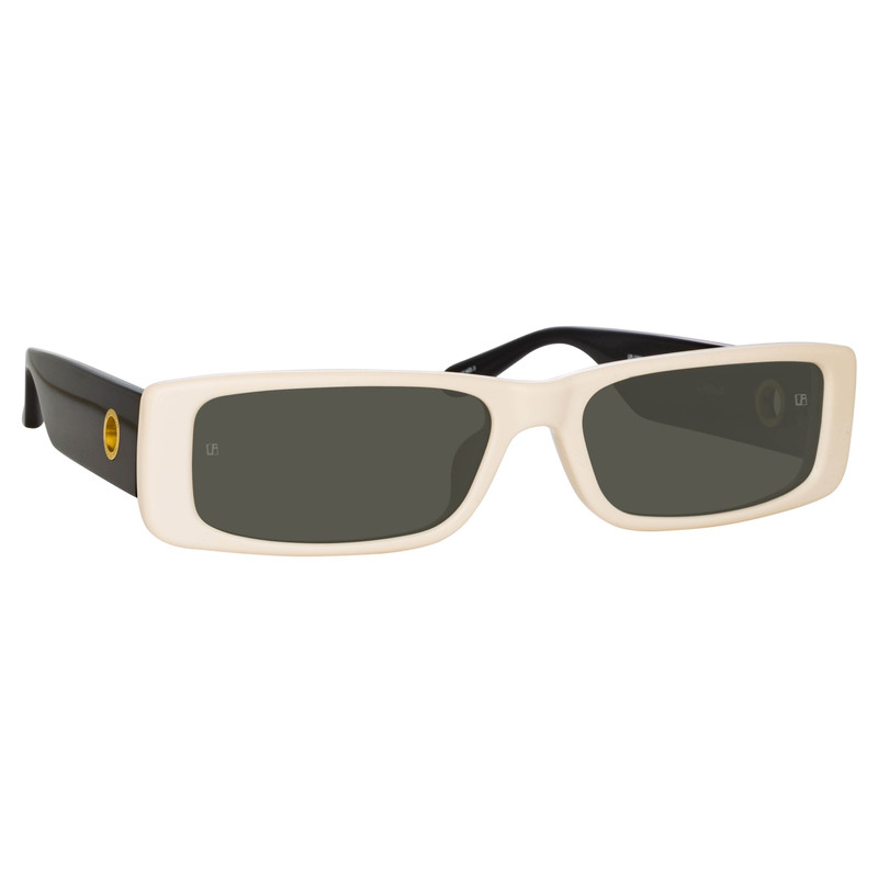 DANIA RECTANGULAR SUNGLASSES IN CREAM 3