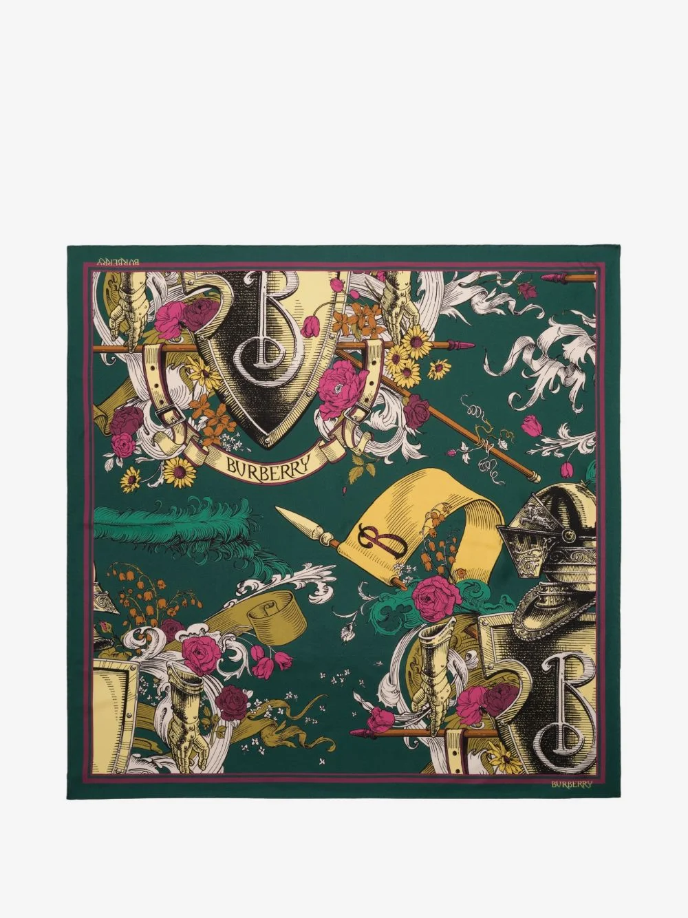 etched-Knight silk scarf - 1