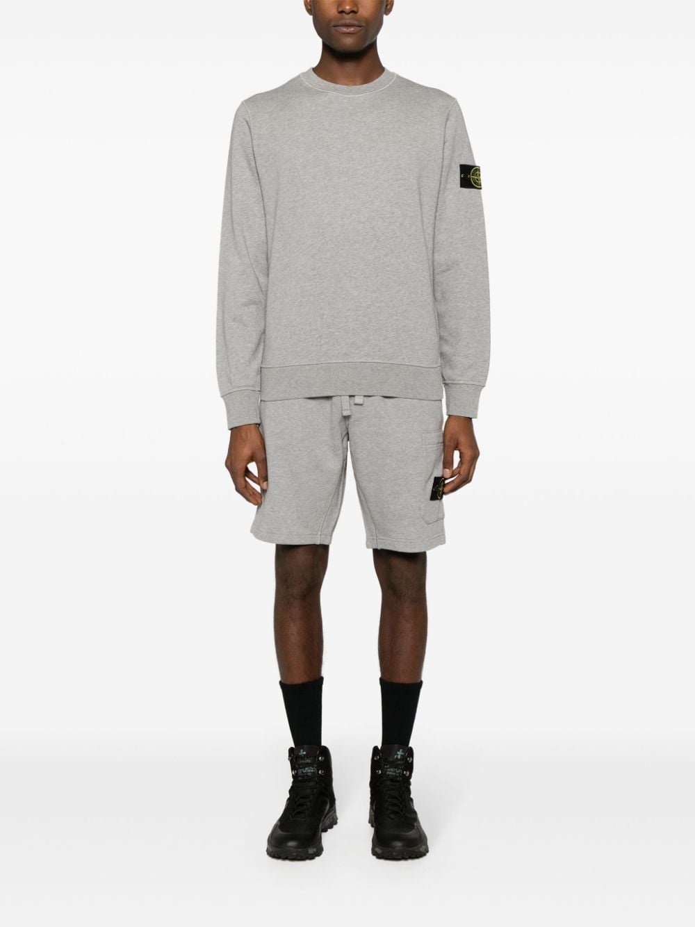 Compass-badge cotton sweatshirt - 2