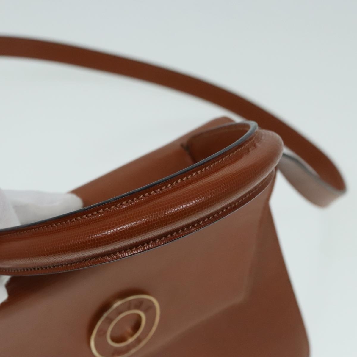 CELINE Hand Bag Leather Brown Gold - 9