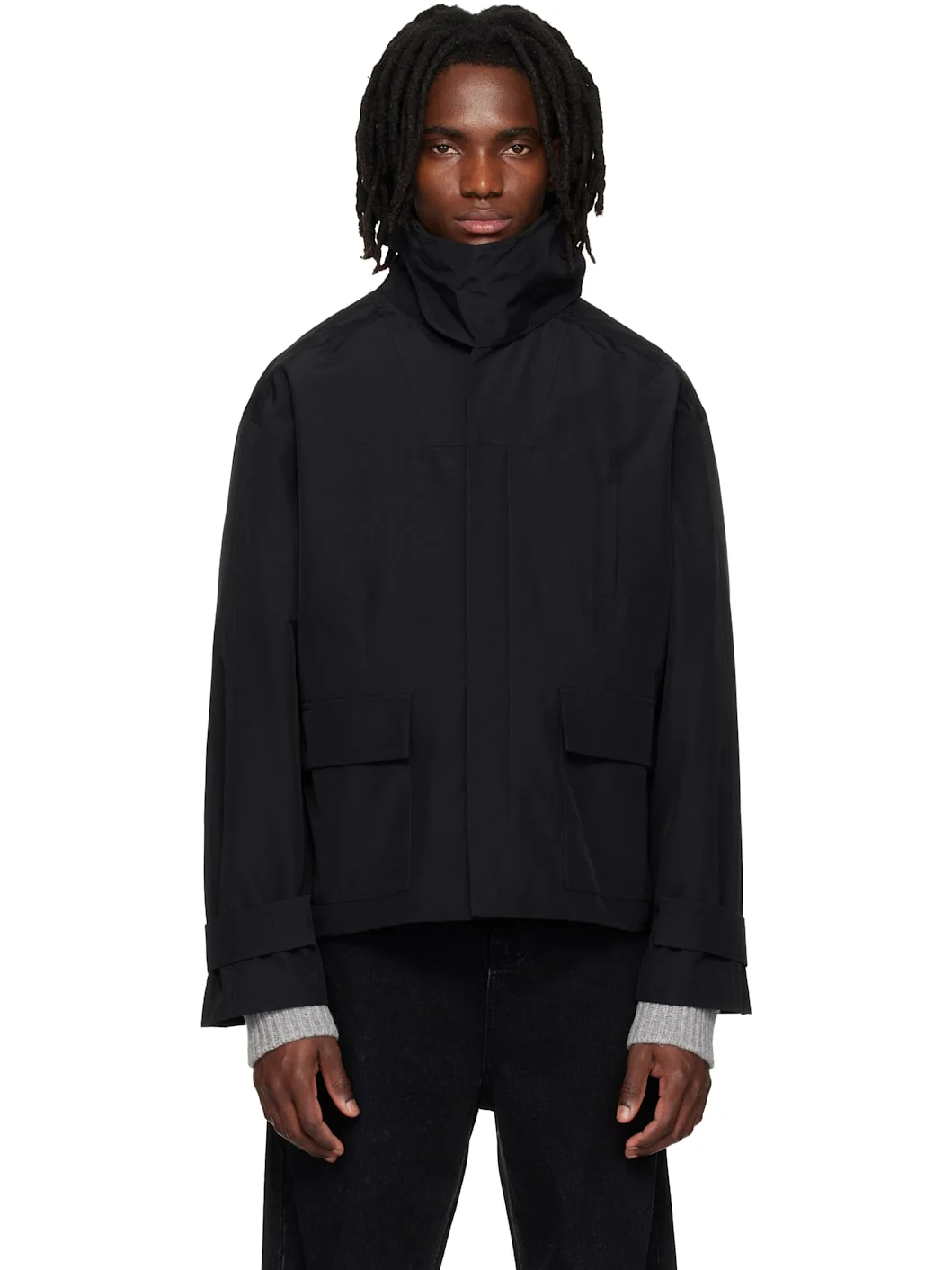 Black Trench Jacket - 1