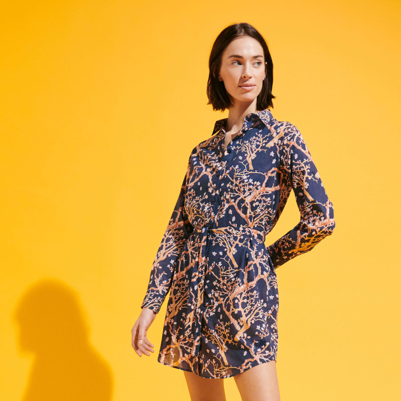 Vilebrequin Women Cotton Voile Shirt Dress Sweet Blossom outlook
