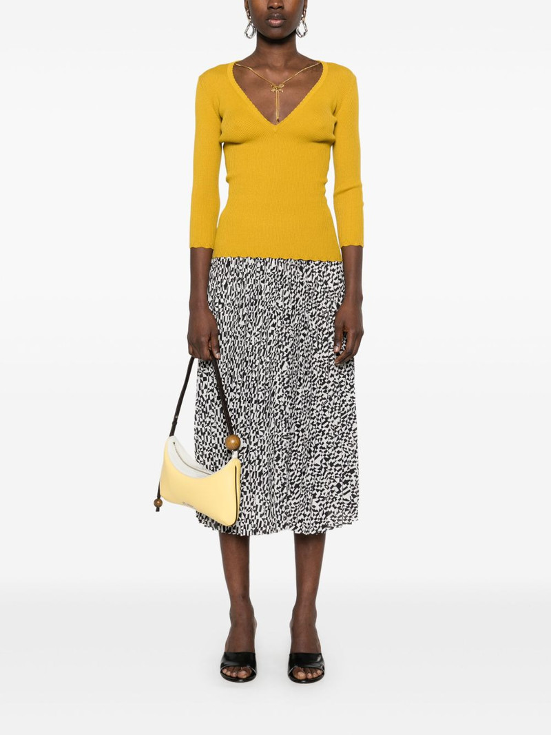 ELISABETTA FRANCHI necklace-detail ribbed top outlook