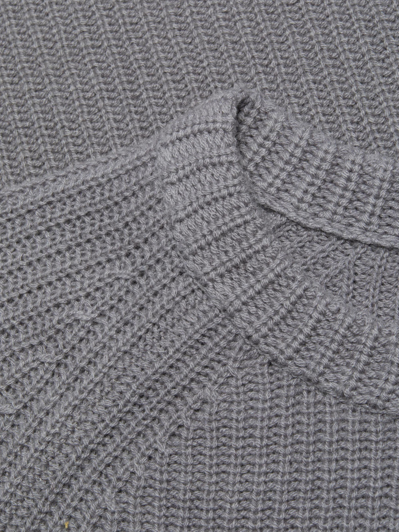 Women's Cashmere Fisherman Sweater - Dusty Blue 7