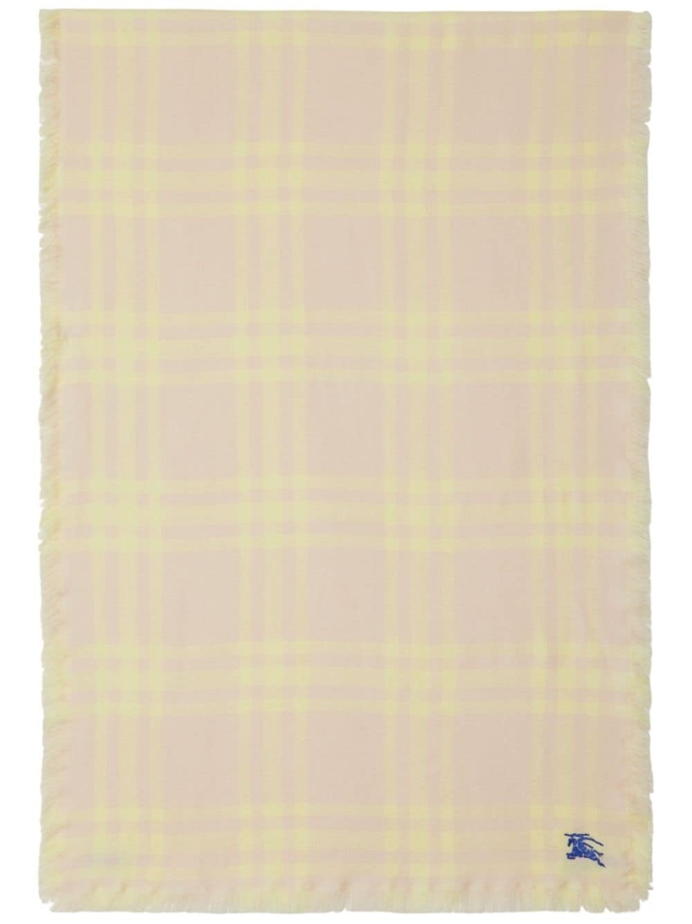 checked wool-silk reversible scarf - 1