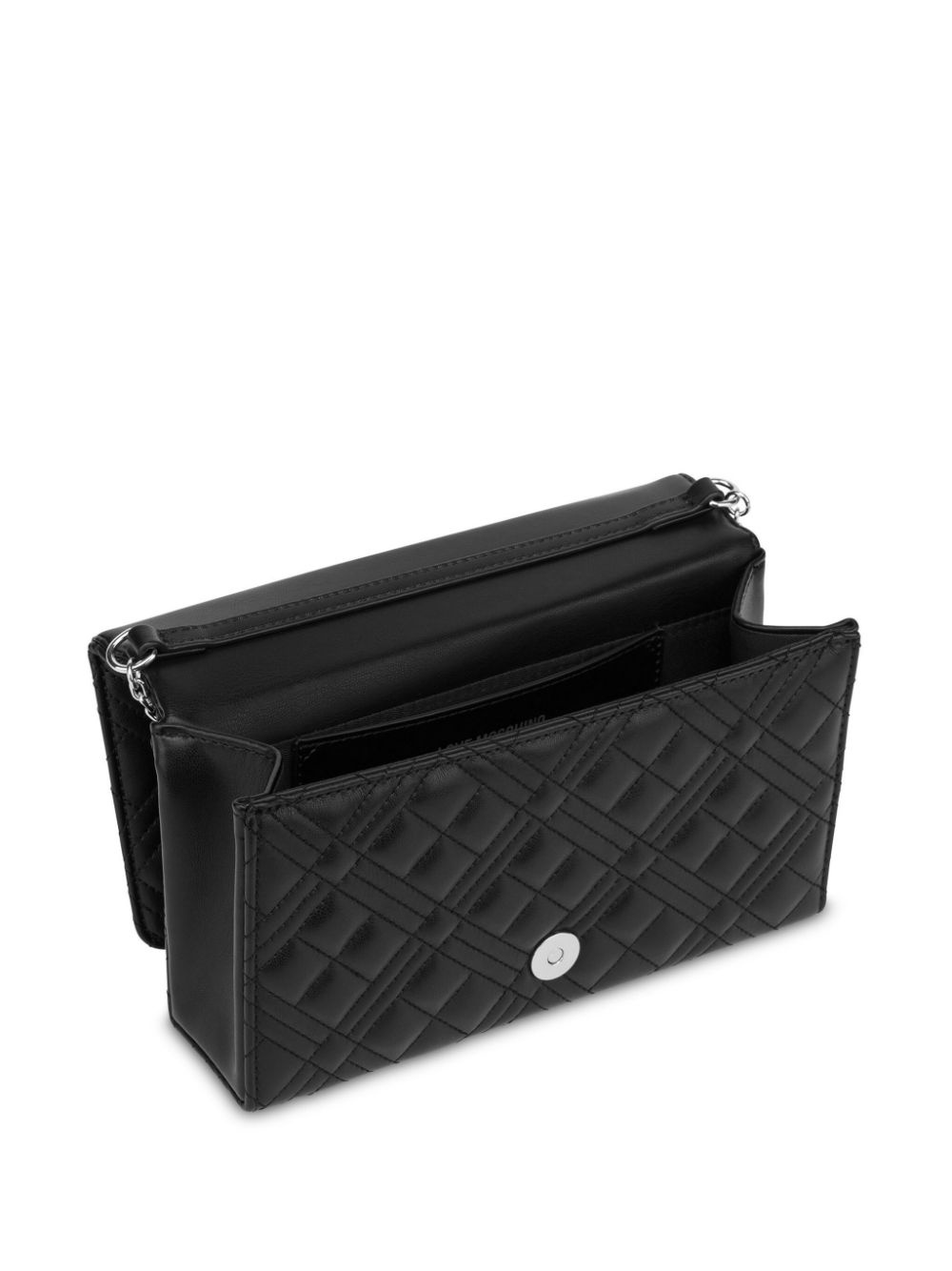 logo-lettering quilted cross body bag - 3