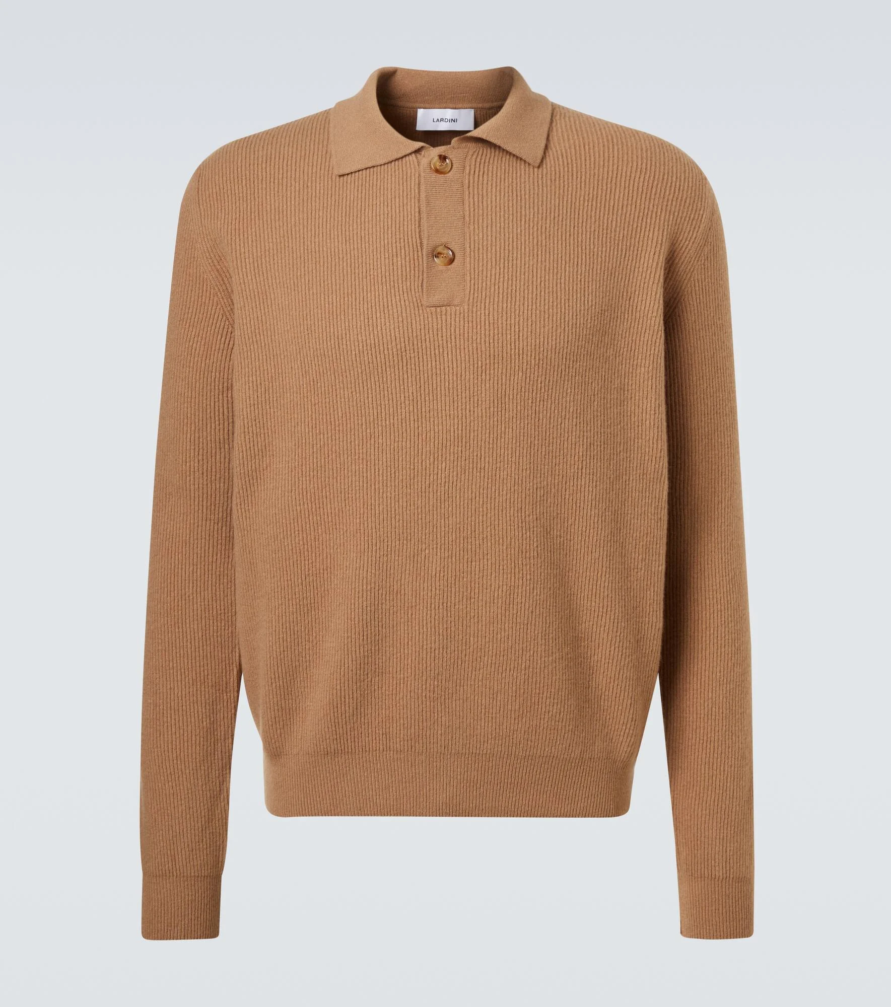 Wool and cashmere polo sweater - 1