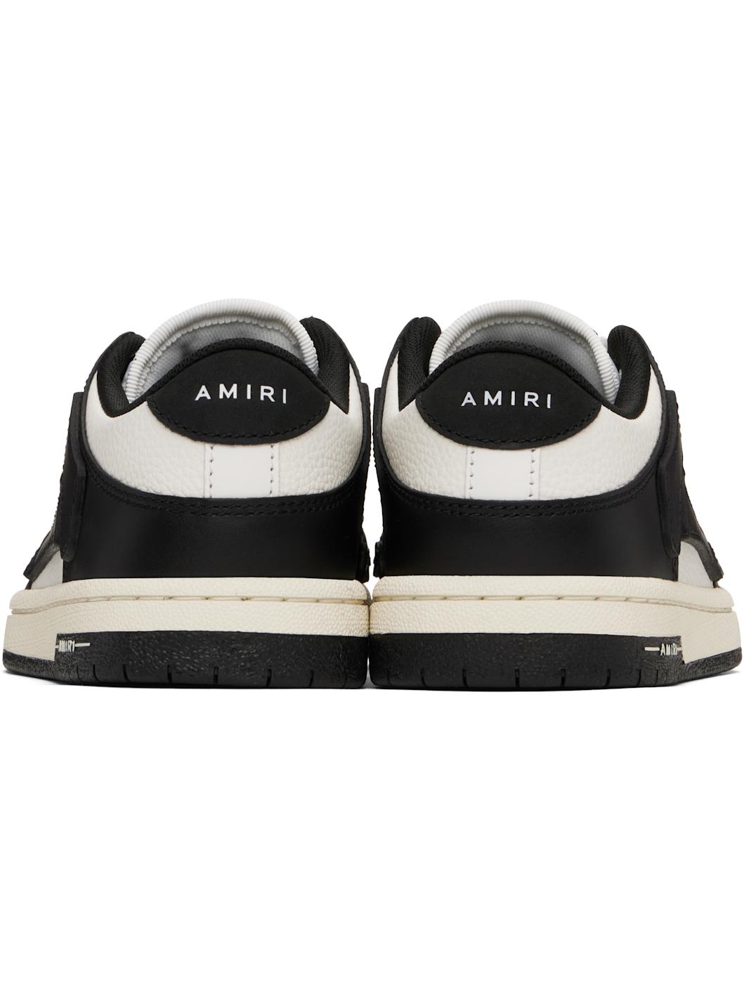 White & Black Skel-Top Low Sneakers - 2