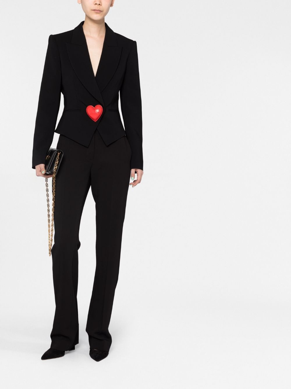 high-waisted flared trousers - 4