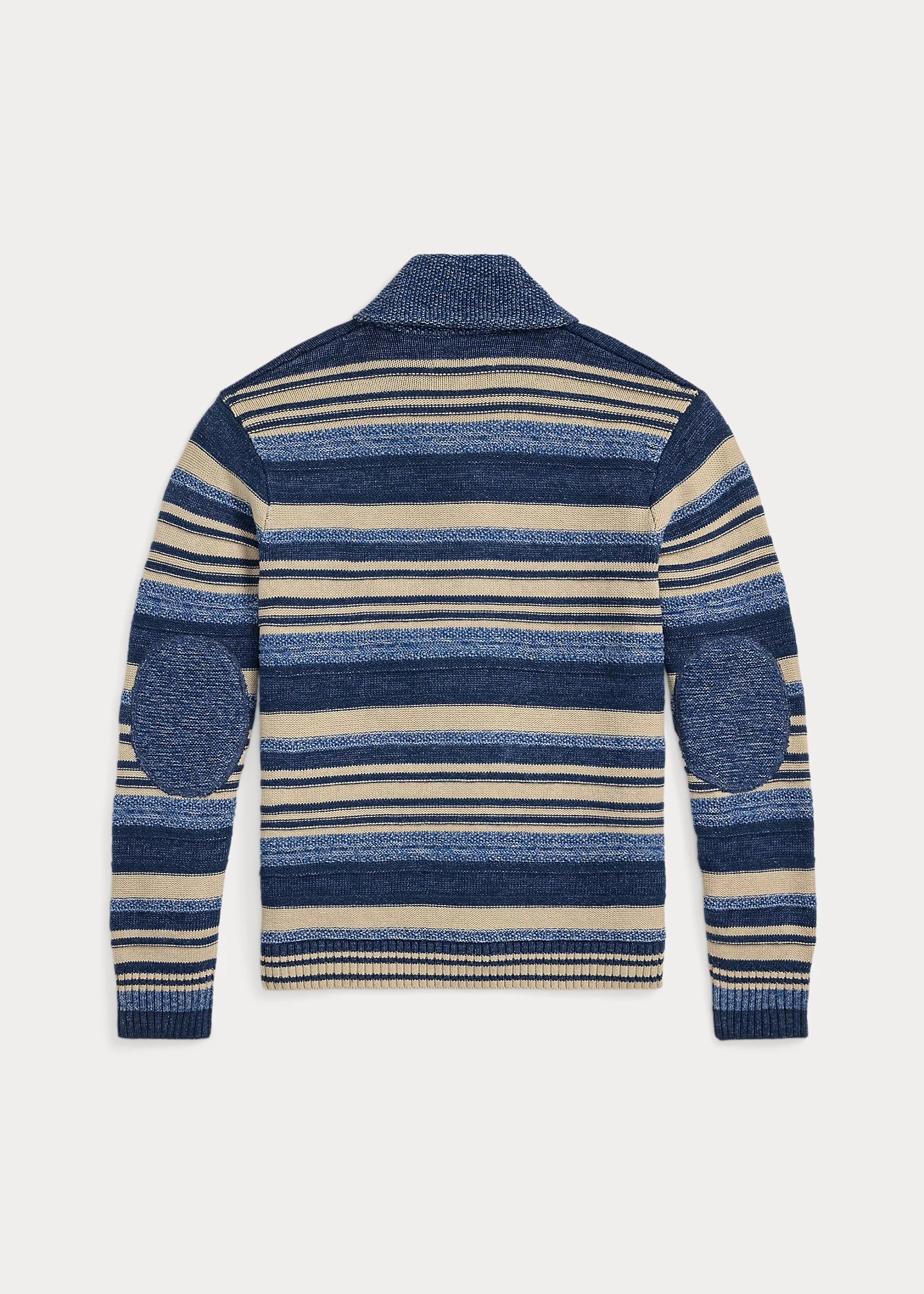 Indigo Striped Cotton-Linen Cardigan - 2