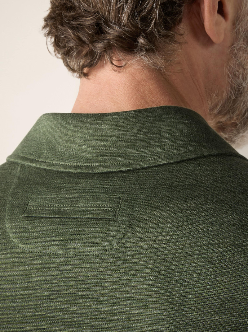 ZEGNA PINE GREEN OASI LINO POLO SHIRT outlook