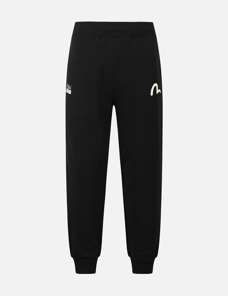 SEAGULL AND HANDBRUSHED DAICOCK PRINT REGULAR FIT SWEATPANTS 1