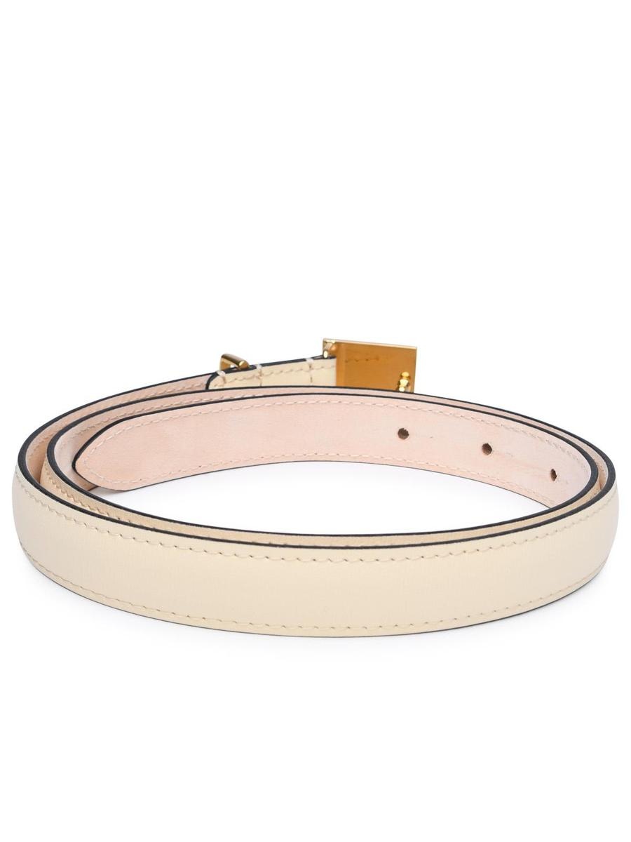 ISABEL MARANT ÉTOILE 'LOWELL' CREAM COWHIDE BELT - 3