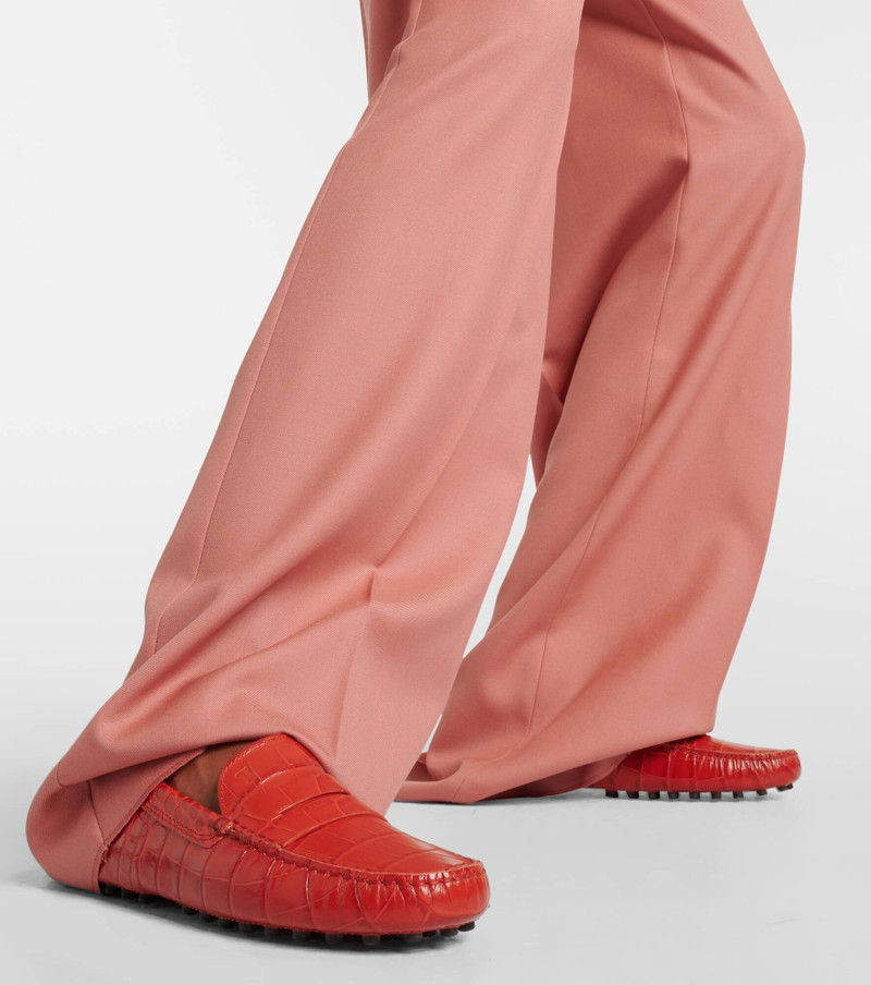Gommino croc-effect leather loafers 7