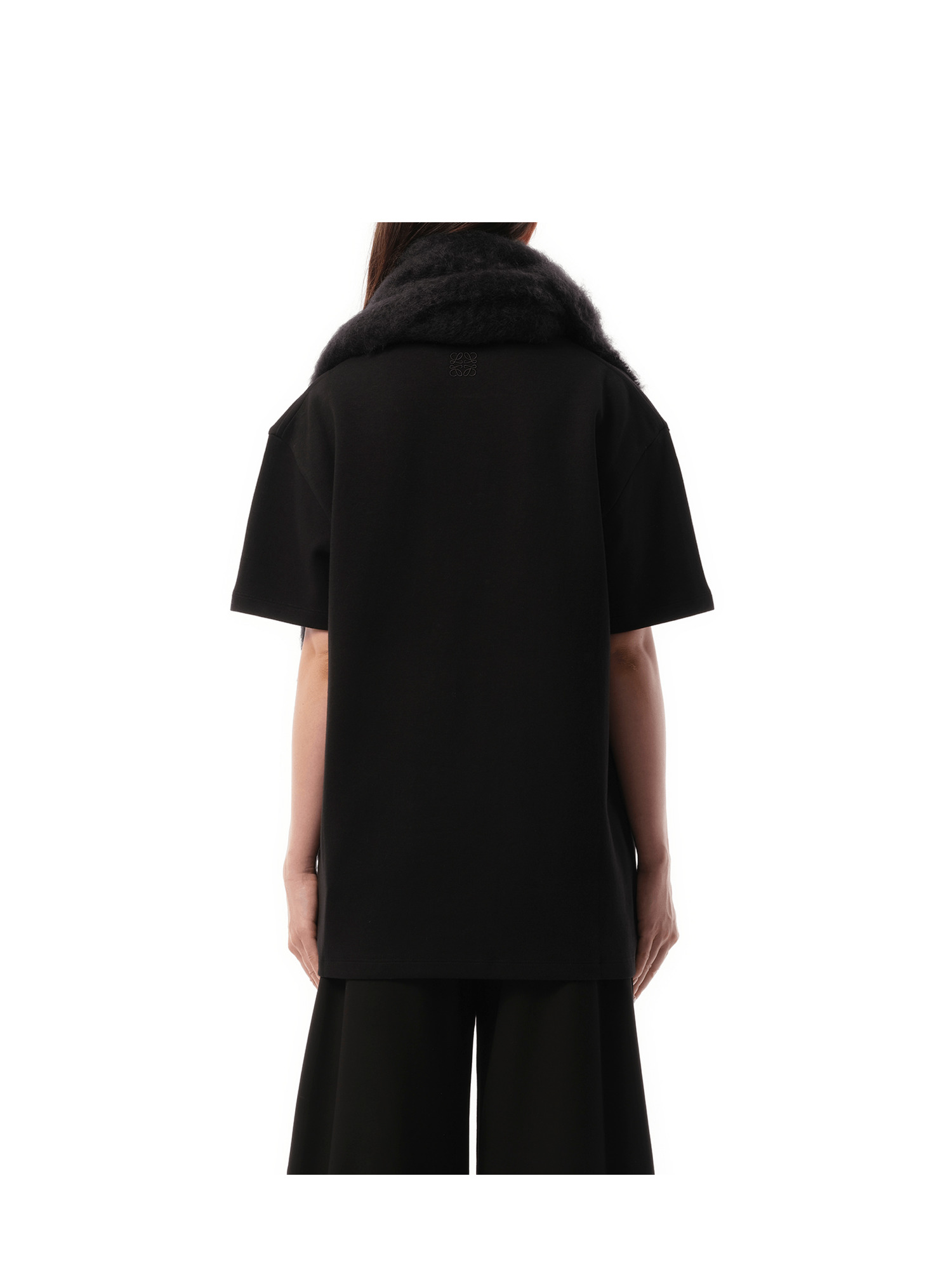 Mohair Blend Scarf in Black - 6