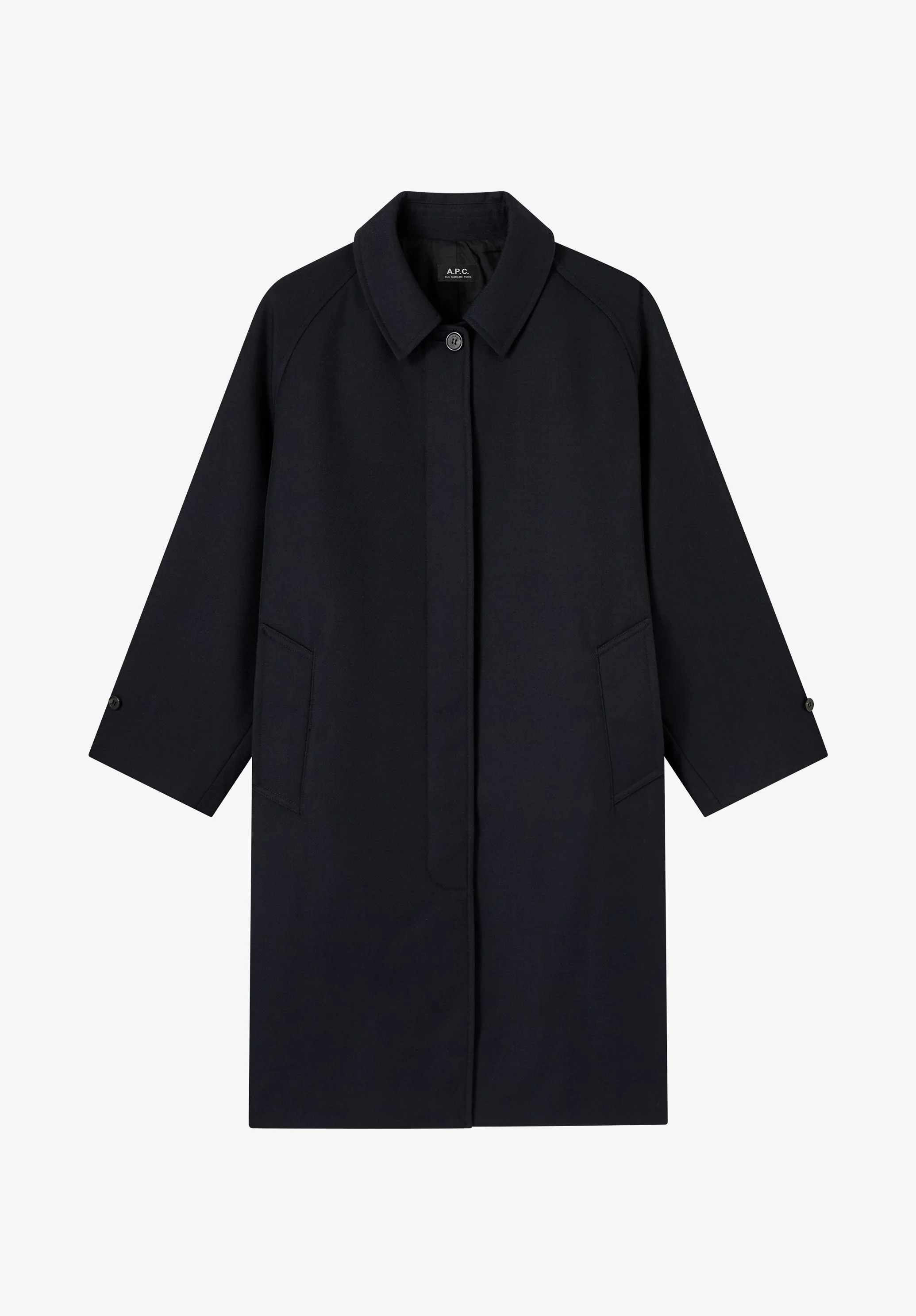 WATER-REPELLENT WOOL MAC - 1