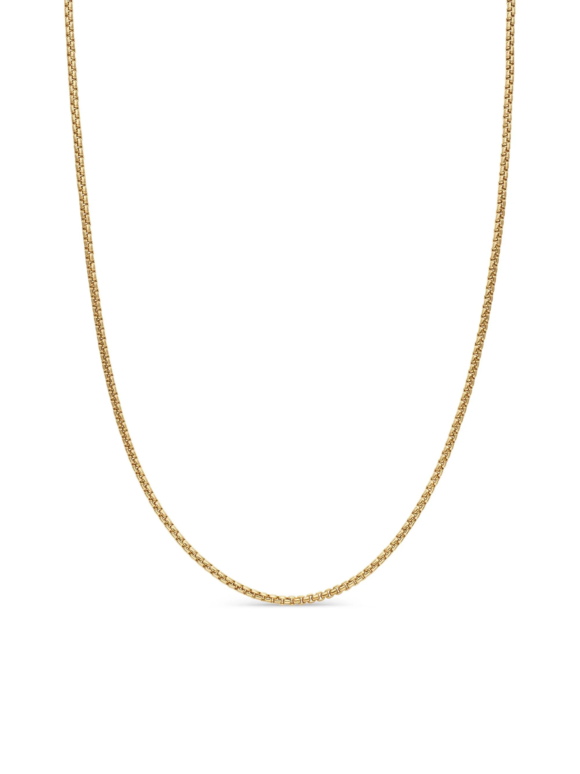 Women's Box Chain Necklace in 18K Rose Gold, 1.7MM - Gold - 1
