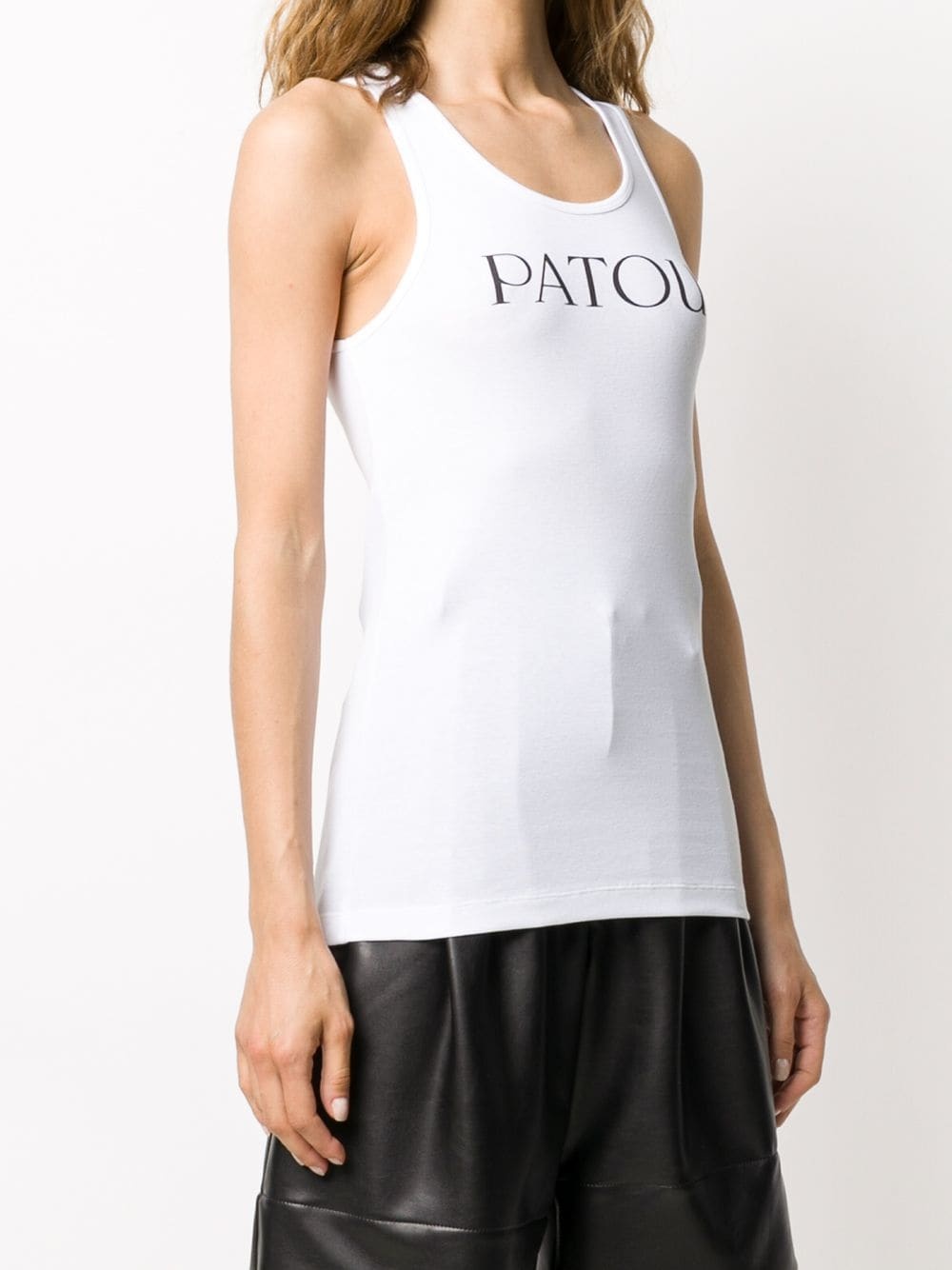 logo print tank top - 3