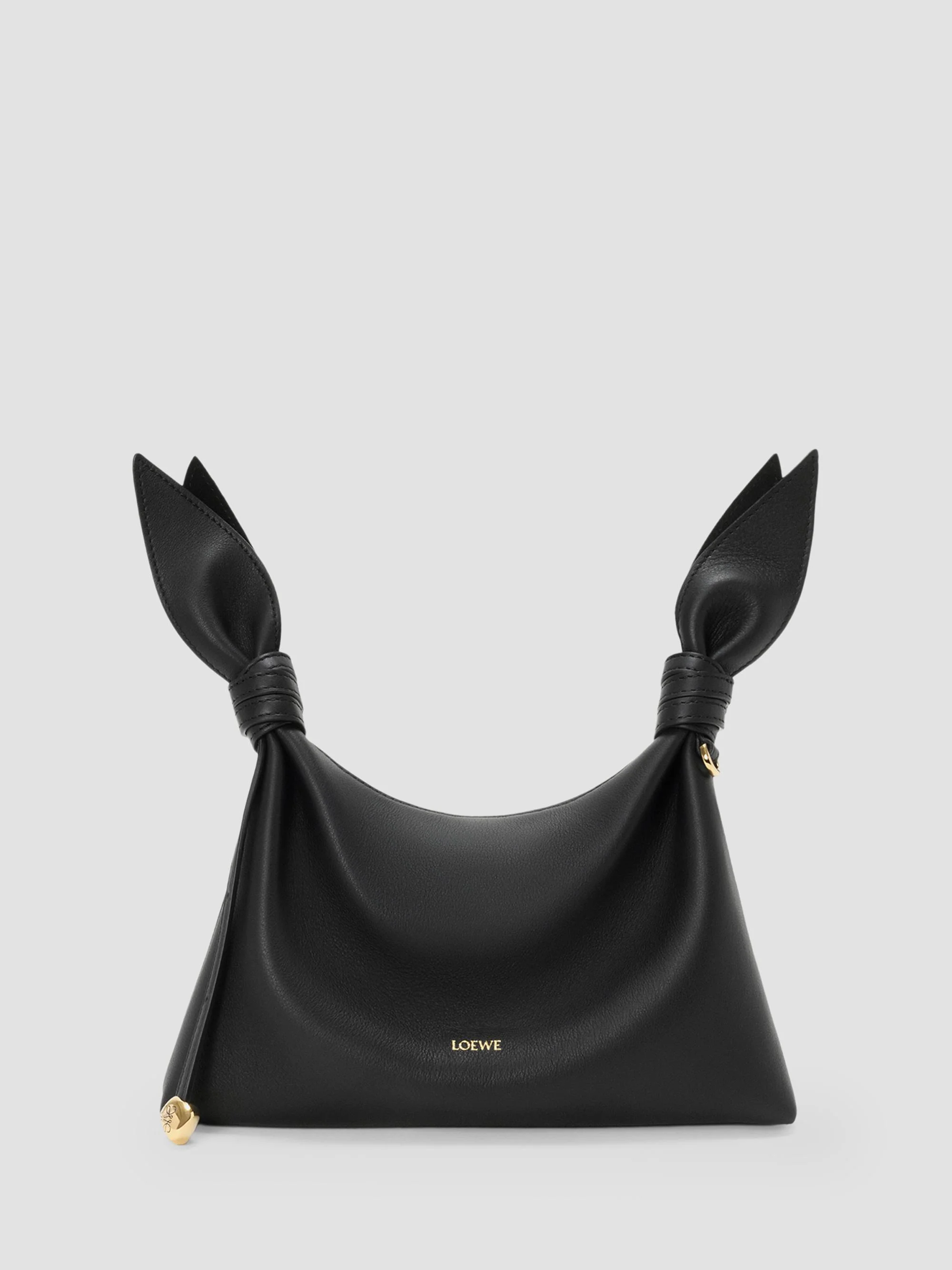 Women's Scarf Mini Leather Crossbody Bag - Black - 1