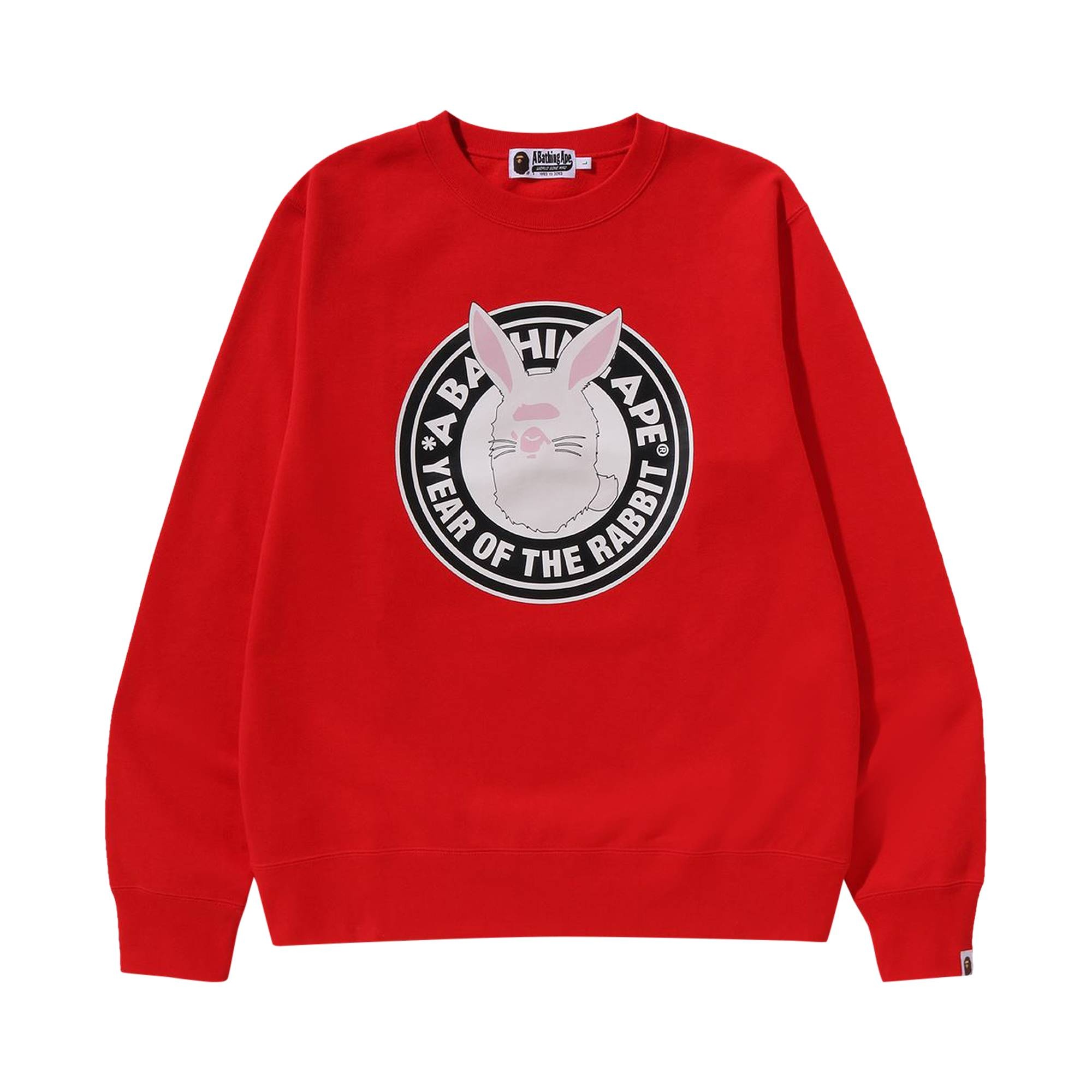 BAPE Year Of The Rabbit Crewneck M 'Red' - 1