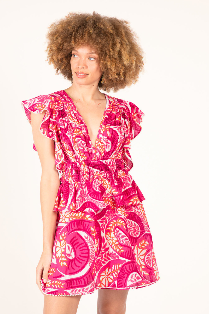 Mini Dress Noemi - Pink Holy Snake 1