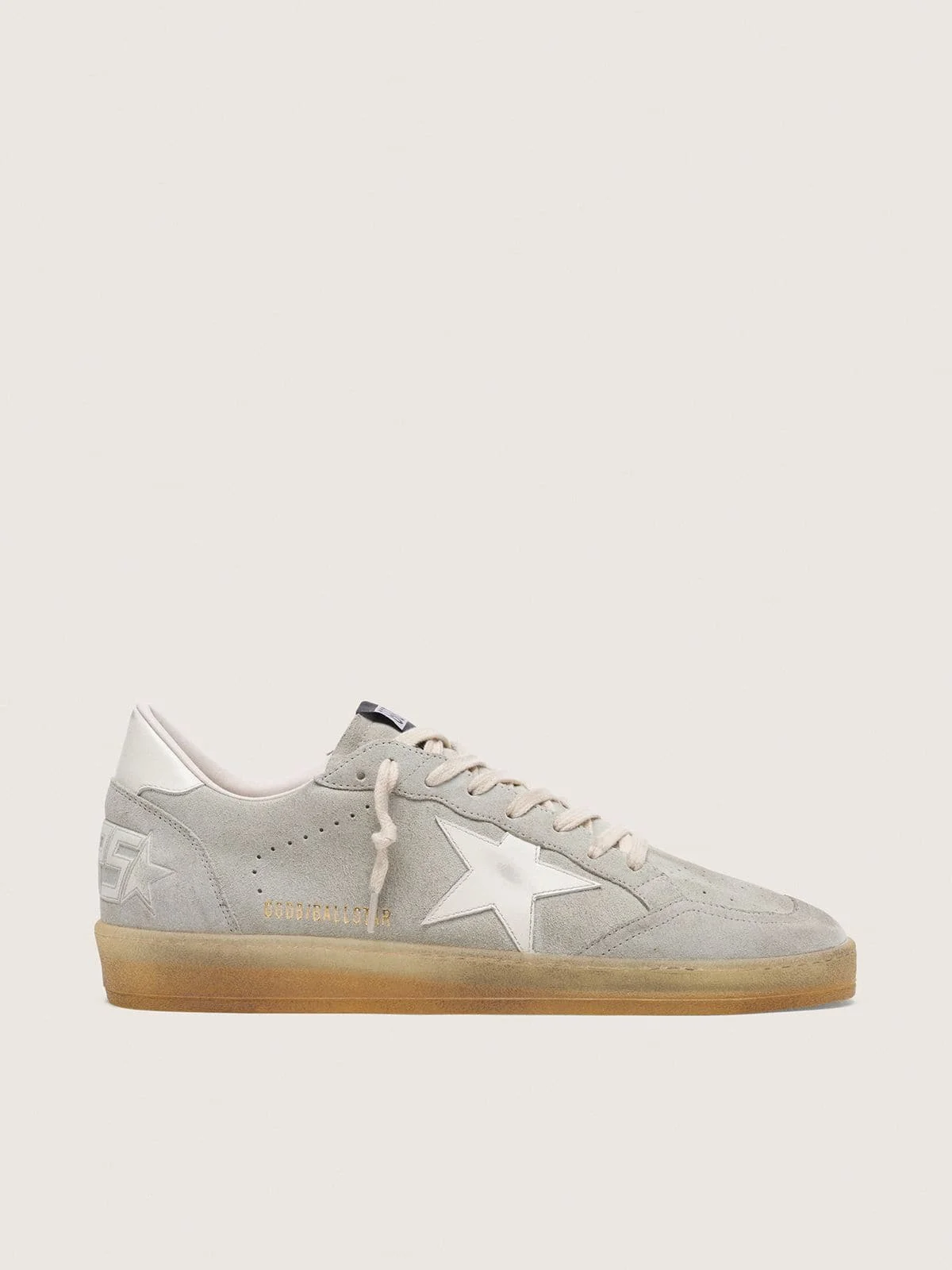 Men’s Ball Star in light gray suede with white leather star - 1