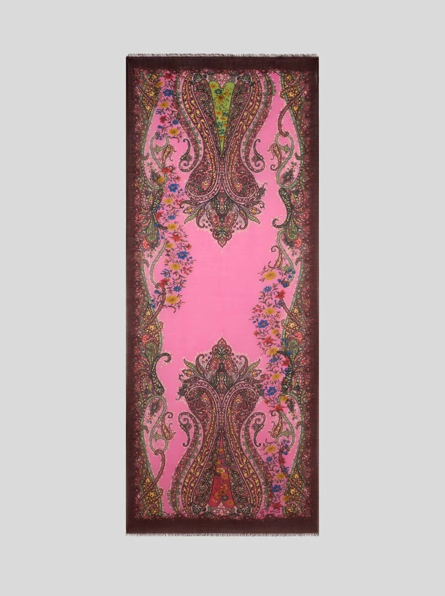 PRINTED CASHMERE SCARF - 1