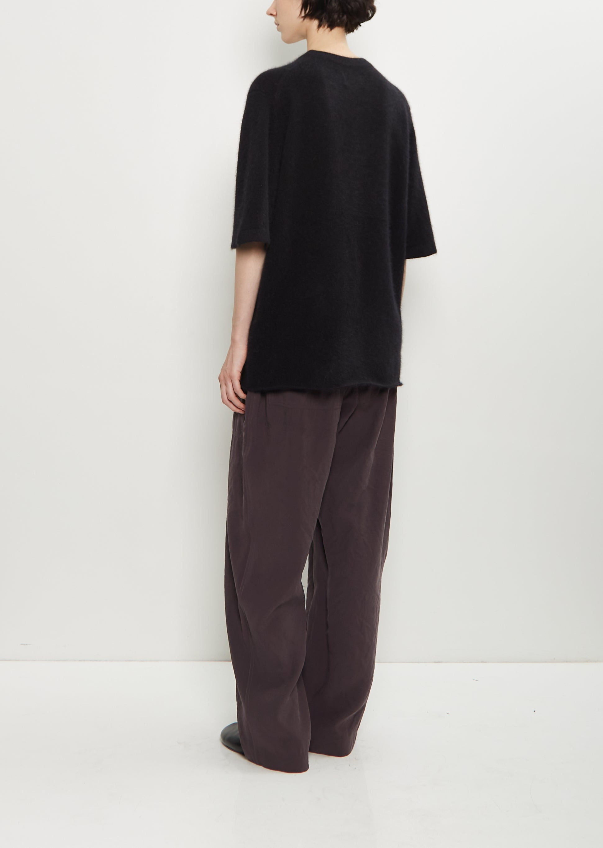 Raven Mercerized Wool Sweater — Black - 3