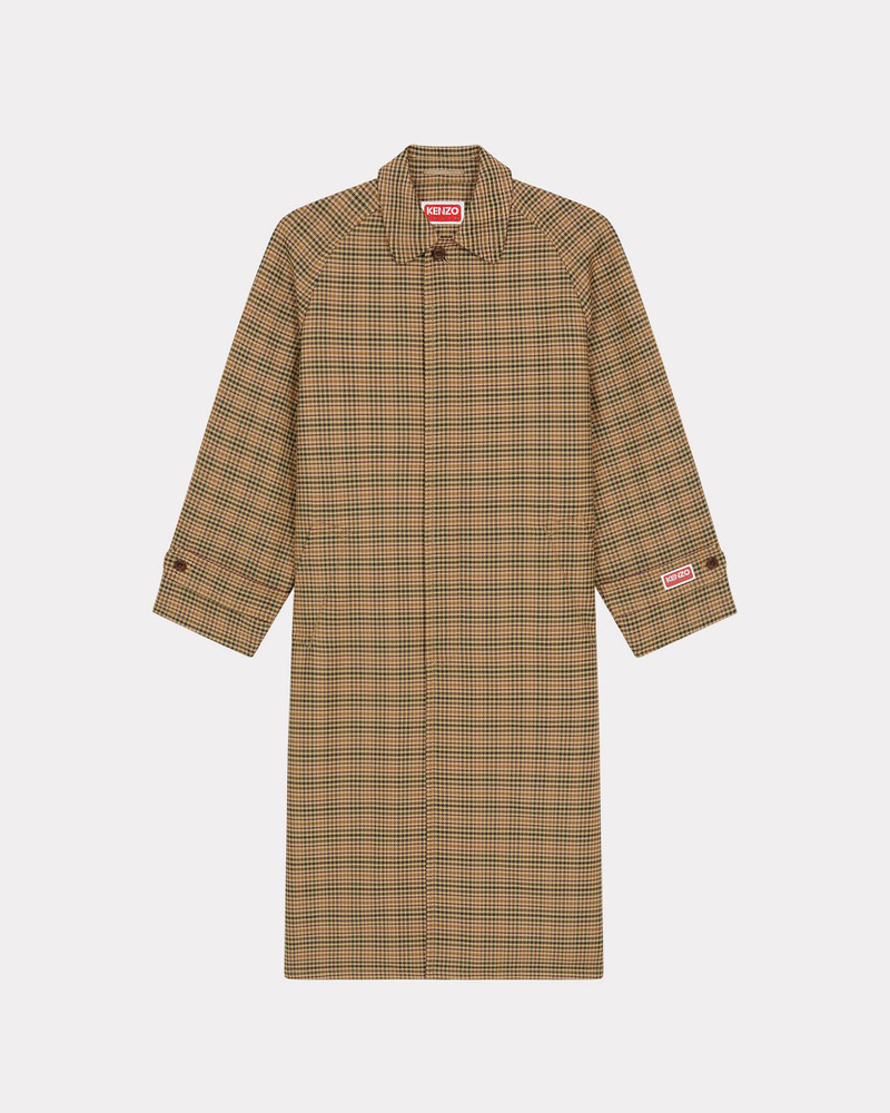 Checked trench coat 1