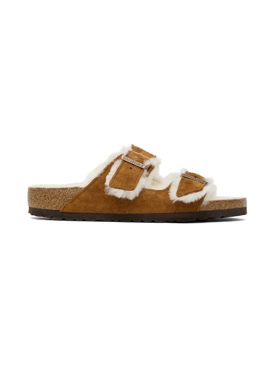 Tan Arizona Shearling Sandals - 1