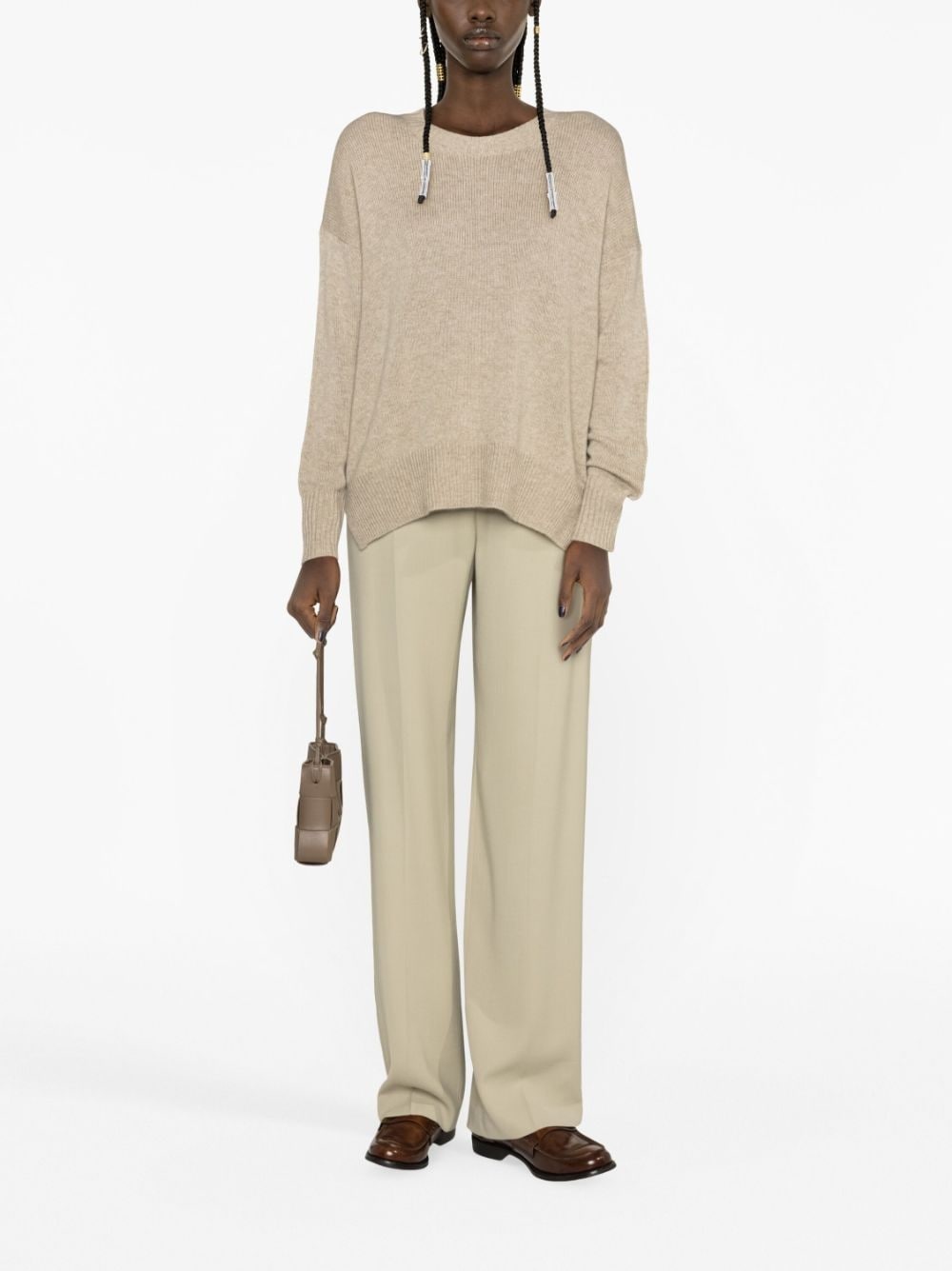 drop-shoulder cashmere jumper - 2