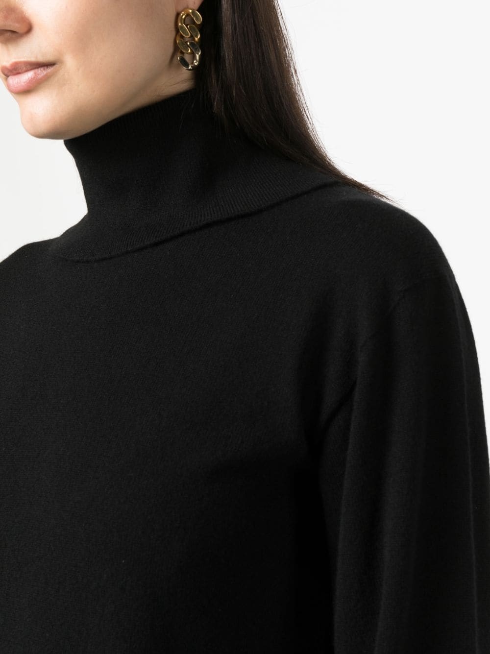 high-neck knitted cashmere jumper - 7