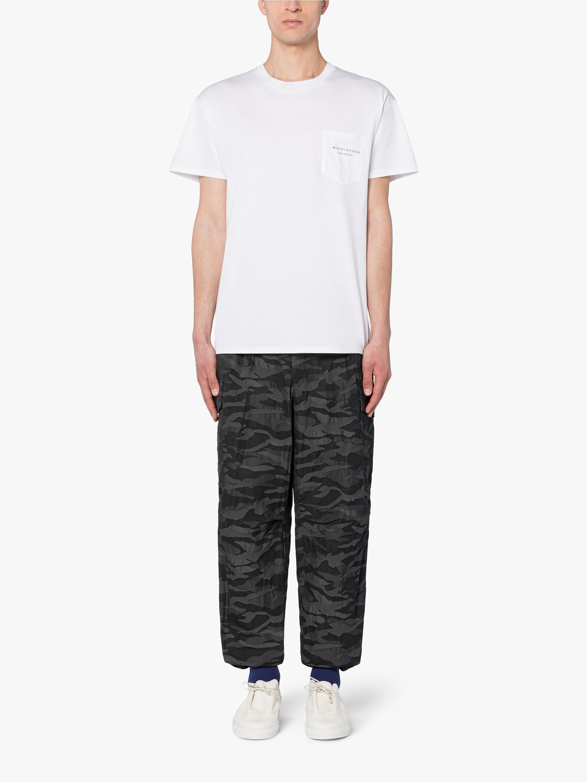 BLACK CAMO CARGO TROUSERS - 2