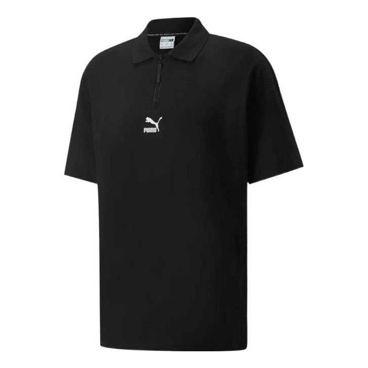 PUMA Logo Polo Shirt 'Black' 535271-01 - 1