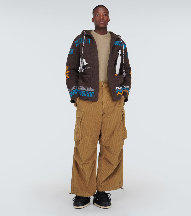 Alanui Velvet corduroy cargo pants outlook