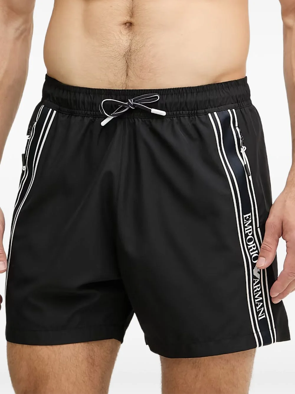 logo-tape swim shorts - 1