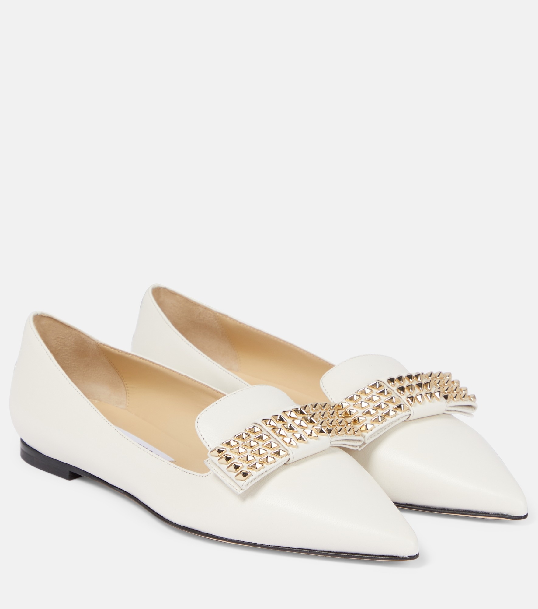 Gala embellished leather ballet flats - 1