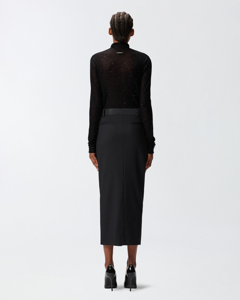 SLIM-FITTING CALF-LENGTH SKIRT WITH SLIT 4