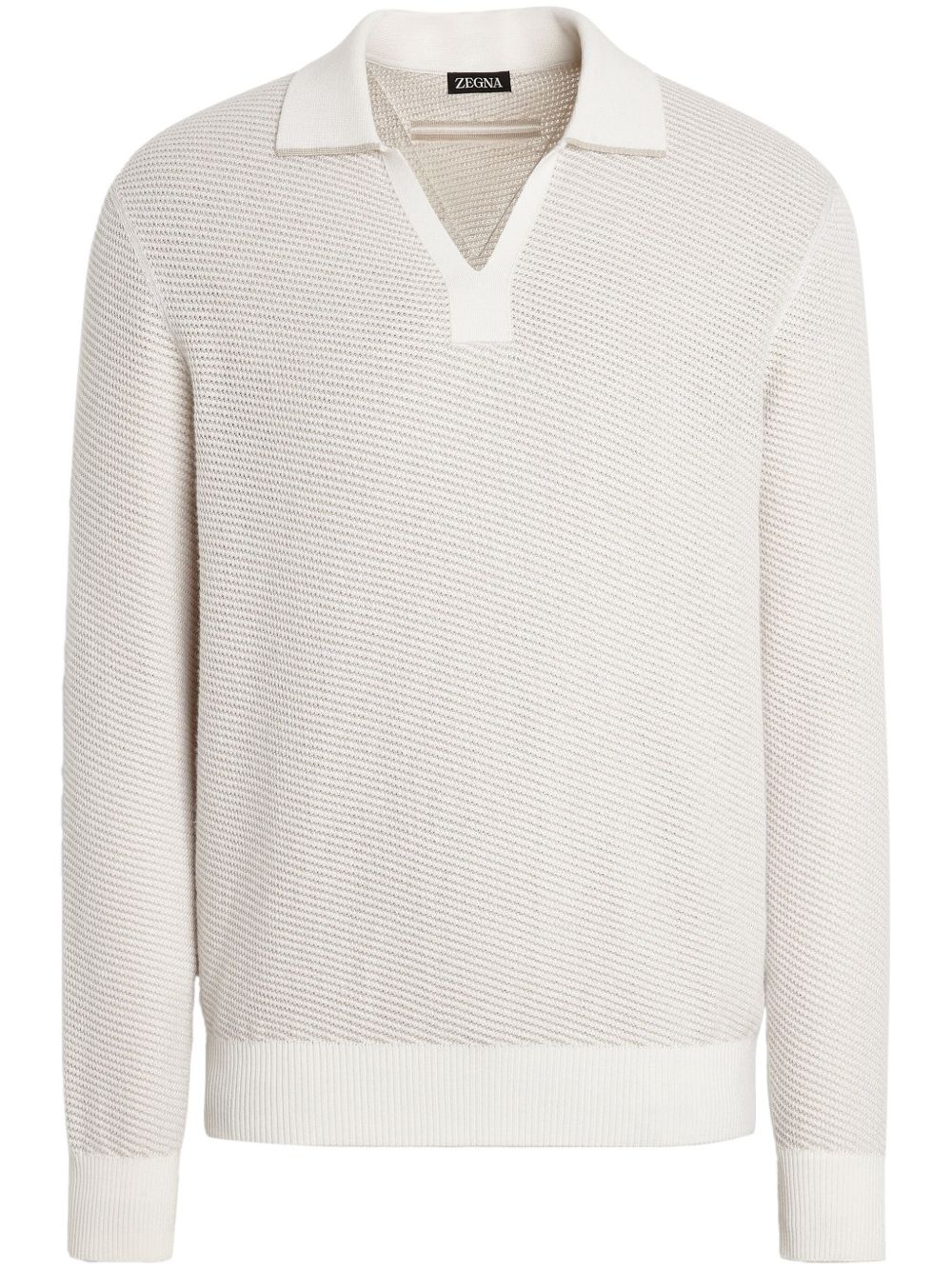 knitted polo shirt - 1