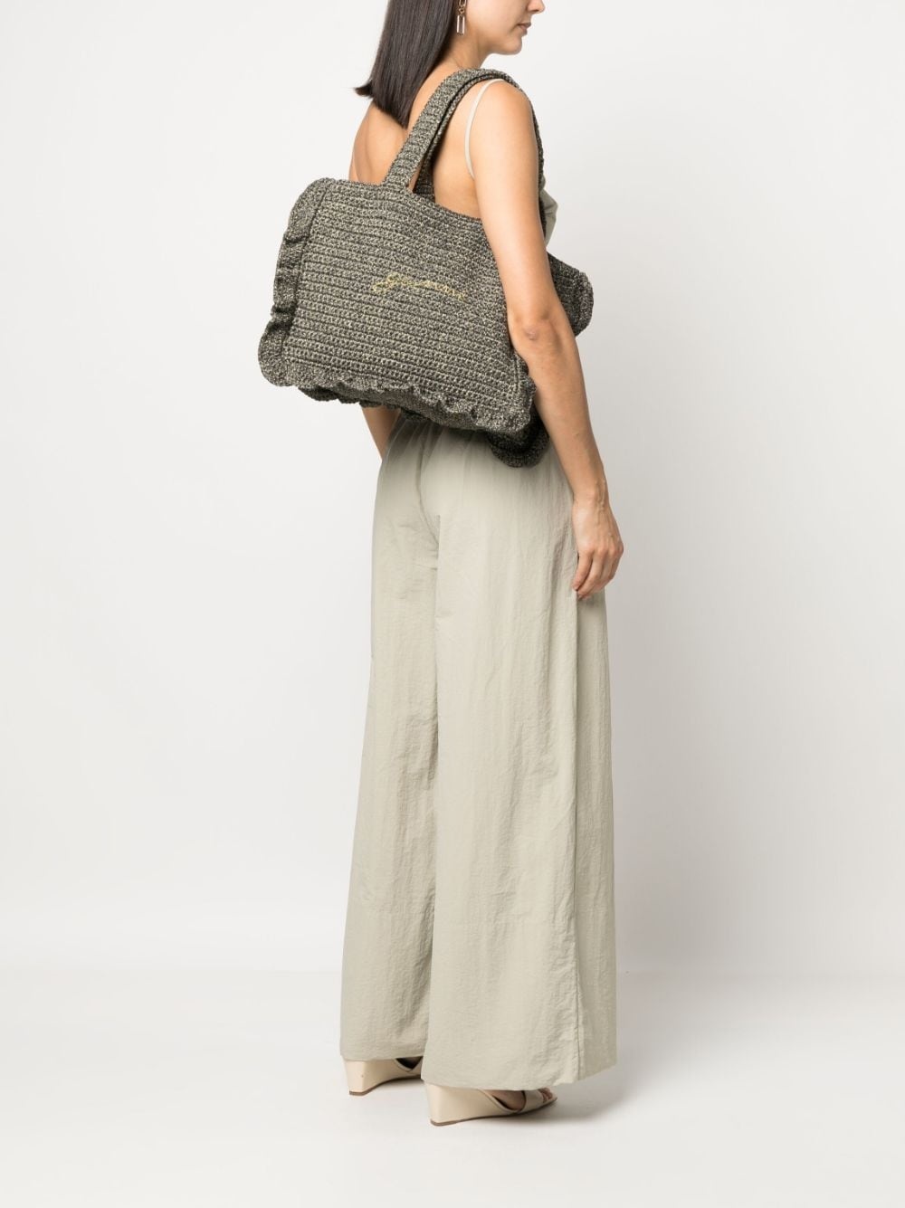 ruffled tote bag - 2